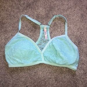 Brallete blue with lace.